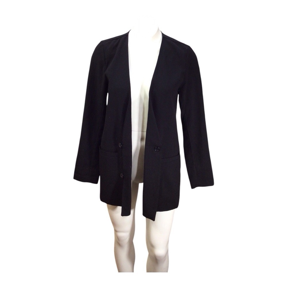 Monki Blazer with Relaxed Fit and Collarless Design size x small